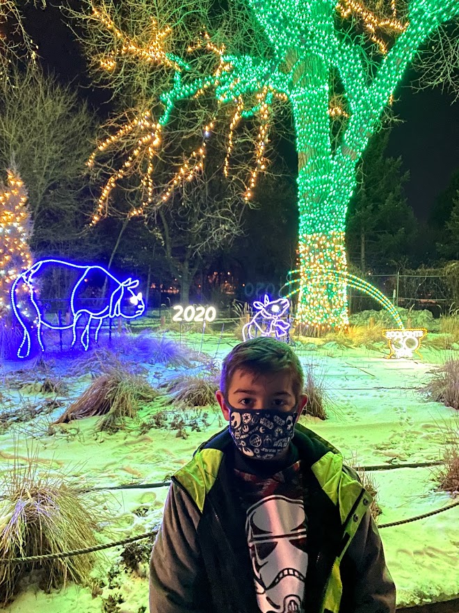 cash myers at the denver zoo light photo by family travel go Family